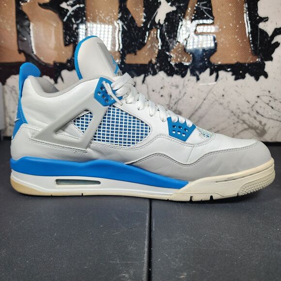 2012 Nike Air Jordan 4 Military Blue Size 13 [308497-105] White Blue OG Tab Swap main image 5